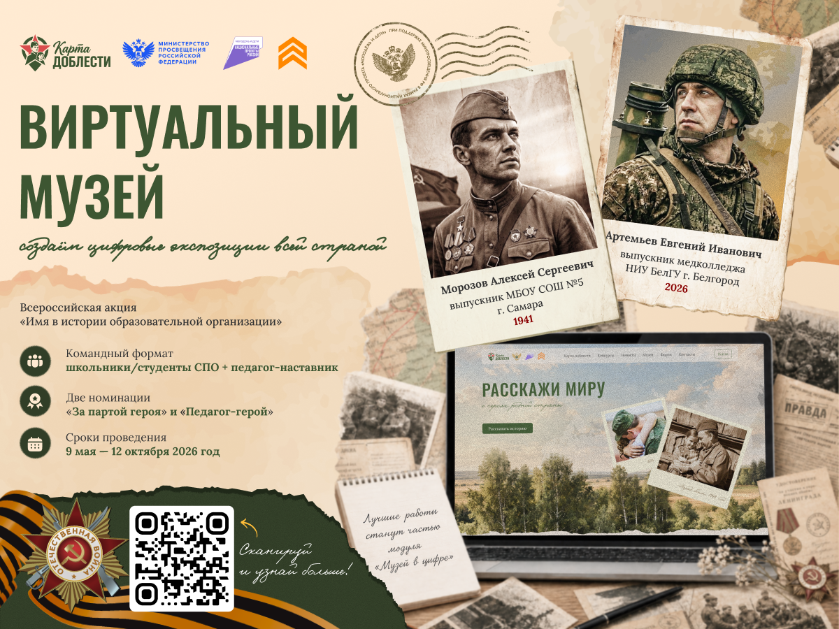 Создаем виртуальный музей: новая акция на «Карте доблести России»!
